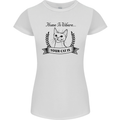Home Is Where Your Cat Is Funny Kitten Womens Petite Cut T-Shirt White