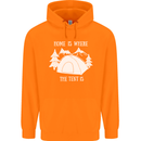 Home Is Where the Tent Is Funny Camping Childrens Kids Hoodie Orange