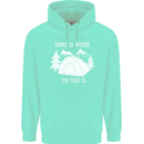Home Is Where the Tent Is Funny Camping Childrens Kids Hoodie Peppermint