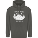 Home Is Where the Tent Is Funny Camping Childrens Kids Hoodie Storm Grey