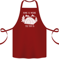 Home Is Where the Tent Is Funny Camping Cotton Apron 100% Organic Maroon