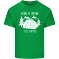 Home Is Where the Tent Is Funny Camping Kids T-Shirt Childrens Irish Green