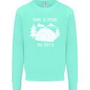 Home Is Where the Tent Is Funny Camping Mens Sweatshirt Jumper Peppermint