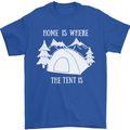 Home Is Where the Tent Is Funny Camping Mens T-Shirt Cotton Gildan Royal Blue