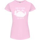 Home Is Where the Tent Is Funny Camping Womens Petite Cut T-Shirt Light Pink