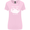 Home Is Where the Tent Is Funny Camping Womens Wider Cut T-Shirt Light Pink