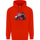 Honey Badger Childrens Kids Hoodie Bright Red
