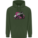 Honey Badger Childrens Kids Hoodie Forest Green