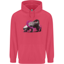 Honey Badger Childrens Kids Hoodie Heliconia