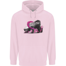 Honey Badger Childrens Kids Hoodie Light Pink