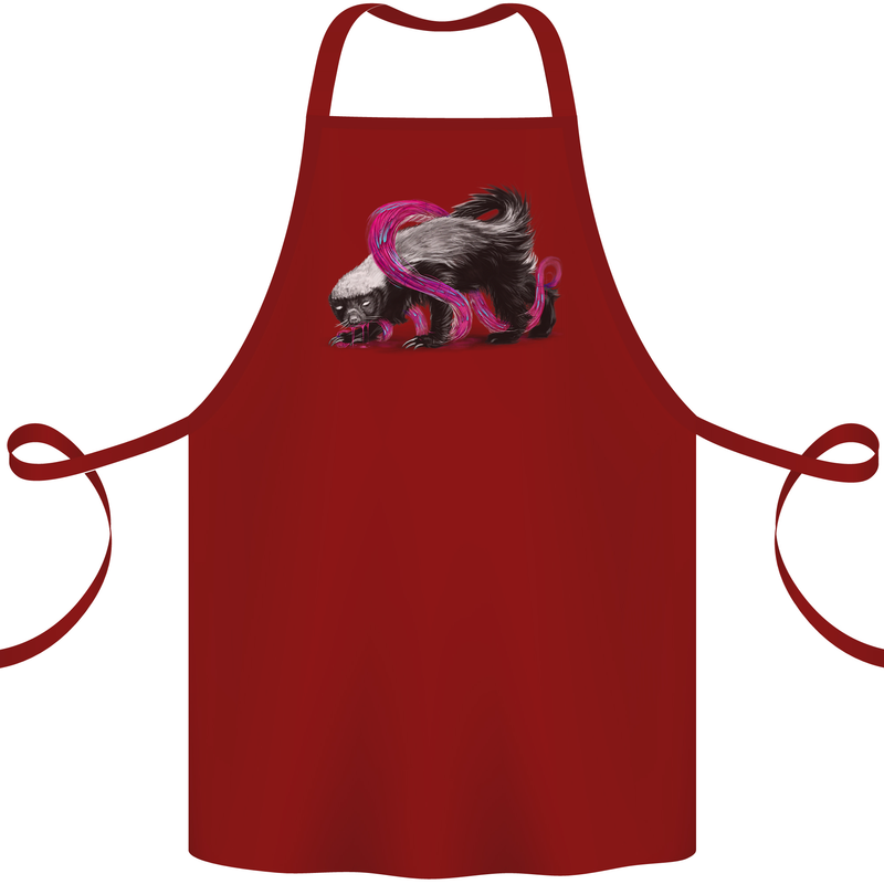 Honey Badger Cotton Apron 100% Organic Maroon