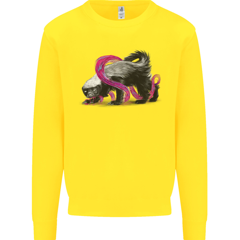 Honey Badger Kids Sweatshirt Jumper Yellow