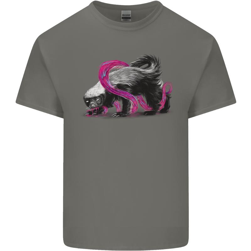 Honey Badger Kids T-Shirt Childrens Charcoal