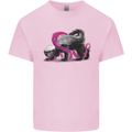 Honey Badger Kids T-Shirt Childrens Light Pink
