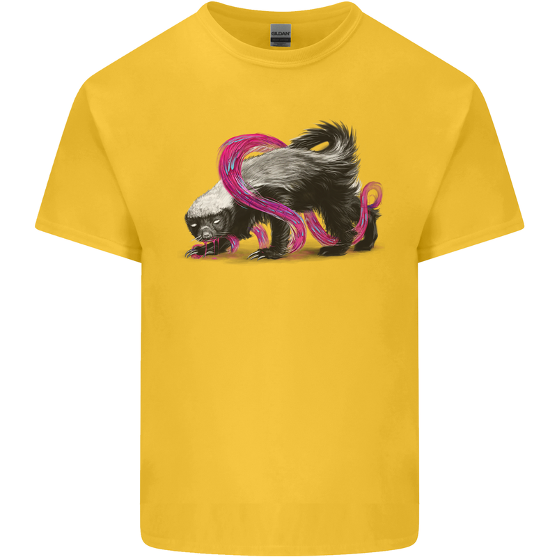 Honey Badger Kids T-Shirt Childrens Yellow