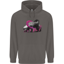 Honey Badger Mens 80% Cotton Hoodie Charcoal
