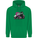 Honey Badger Mens 80% Cotton Hoodie Irish Green
