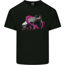 Honey Badger Mens Cotton T-Shirt Tee Top Black