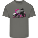 Honey Badger Mens Cotton T-Shirt Tee Top Charcoal