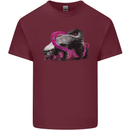 Honey Badger Mens Cotton T-Shirt Tee Top Maroon