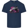 Honey Badger Mens Cotton T-Shirt Tee Top Navy Blue