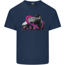 Honey Badger Mens Cotton T-Shirt Tee Top Navy Blue