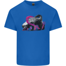 Honey Badger Mens Cotton T-Shirt Tee Top Royal Blue