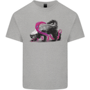 Honey Badger Mens Cotton T-Shirt Tee Top Sports Grey