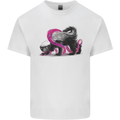 Honey Badger Mens Cotton T-Shirt Tee Top White