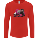 Honey Badger Mens Long Sleeve T-Shirt Red