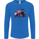 Honey Badger Mens Long Sleeve T-Shirt Royal Blue