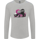 Honey Badger Mens Long Sleeve T-Shirt Sports Grey