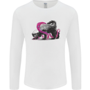Honey Badger Mens Long Sleeve T-Shirt White
