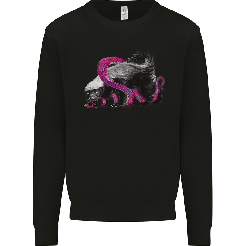 Honey Badger Mens Sweatshirt Jumper Black