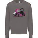 Honey Badger Mens Sweatshirt Jumper Charcoal