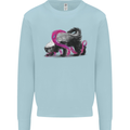 Honey Badger Mens Sweatshirt Jumper Light Blue
