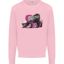 Honey Badger Mens Sweatshirt Jumper Light Pink