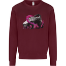 Honey Badger Mens Sweatshirt Jumper Maroon