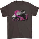 Honey Badger Mens T-Shirt Cotton Gildan Dark Chocolate