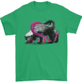 Honey Badger Mens T-Shirt Cotton Gildan Irish Green