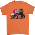Honey Badger Mens T-Shirt Cotton Gildan Orange