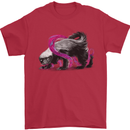 Honey Badger Mens T-Shirt Cotton Gildan Red