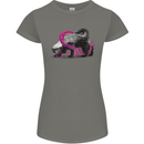 Honey Badger Womens Petite Cut T-Shirt Charcoal