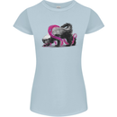 Honey Badger Womens Petite Cut T-Shirt Light Blue