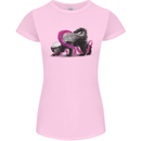Honey Badger Womens Petite Cut T-Shirt Light Pink