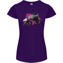 Honey Badger Womens Petite Cut T-Shirt Purple