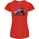 Honey Badger Womens Petite Cut T-Shirt Red