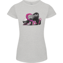 Honey Badger Womens Petite Cut T-Shirt Sports Grey