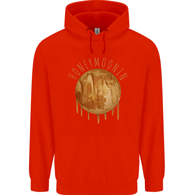 Honeymoon Honey Moon Honeymoonin Childrens Kids Hoodie Bright Red