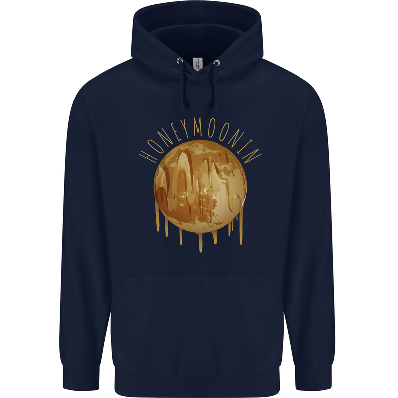 Honeymoon Honey Moon Honeymoonin Childrens Kids Hoodie Navy Blue